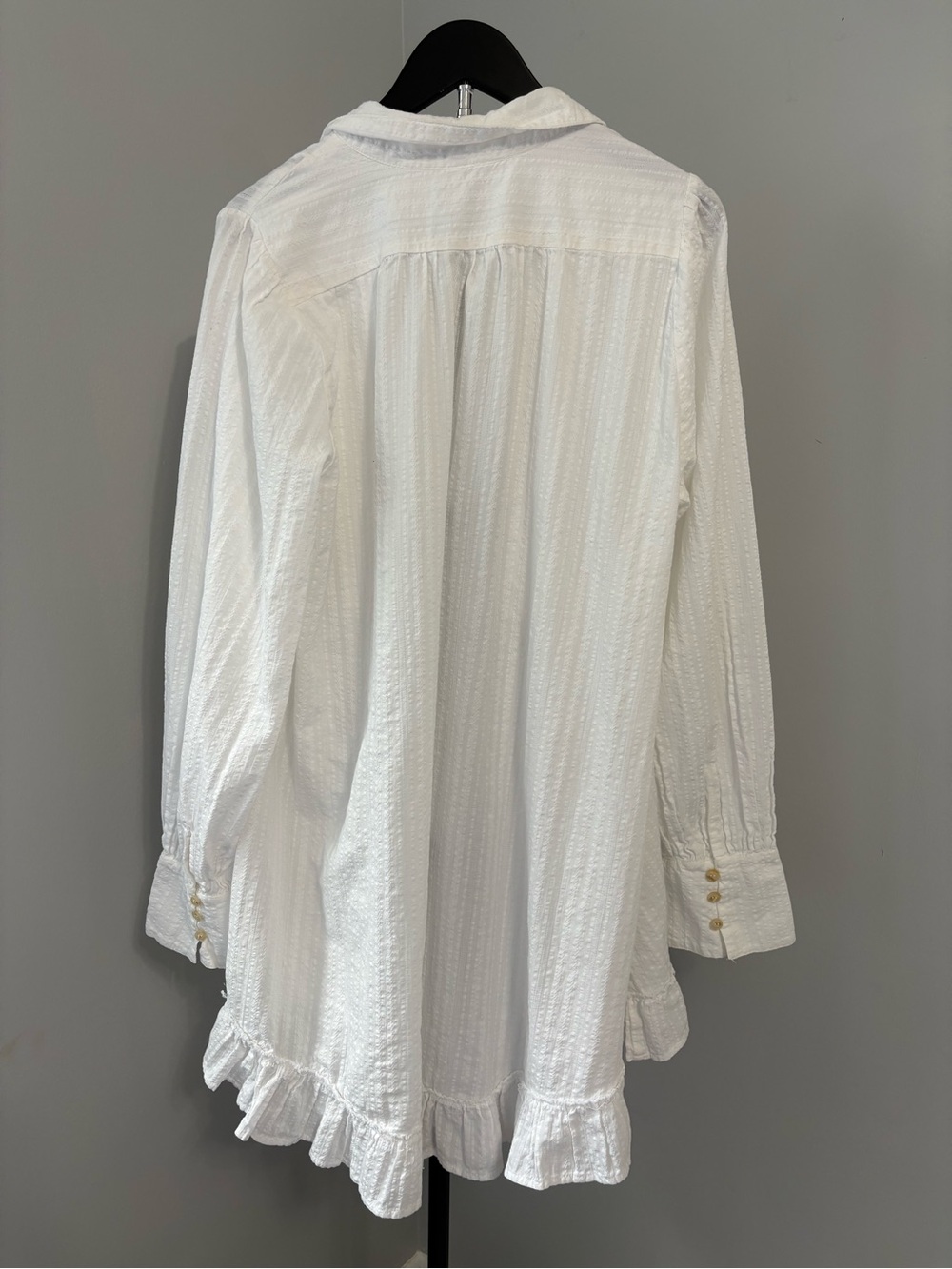 Free People Love Me Truly Tunic XL Optic White Ruffle Cottagecore Boho Mini - Picture 3 of 8